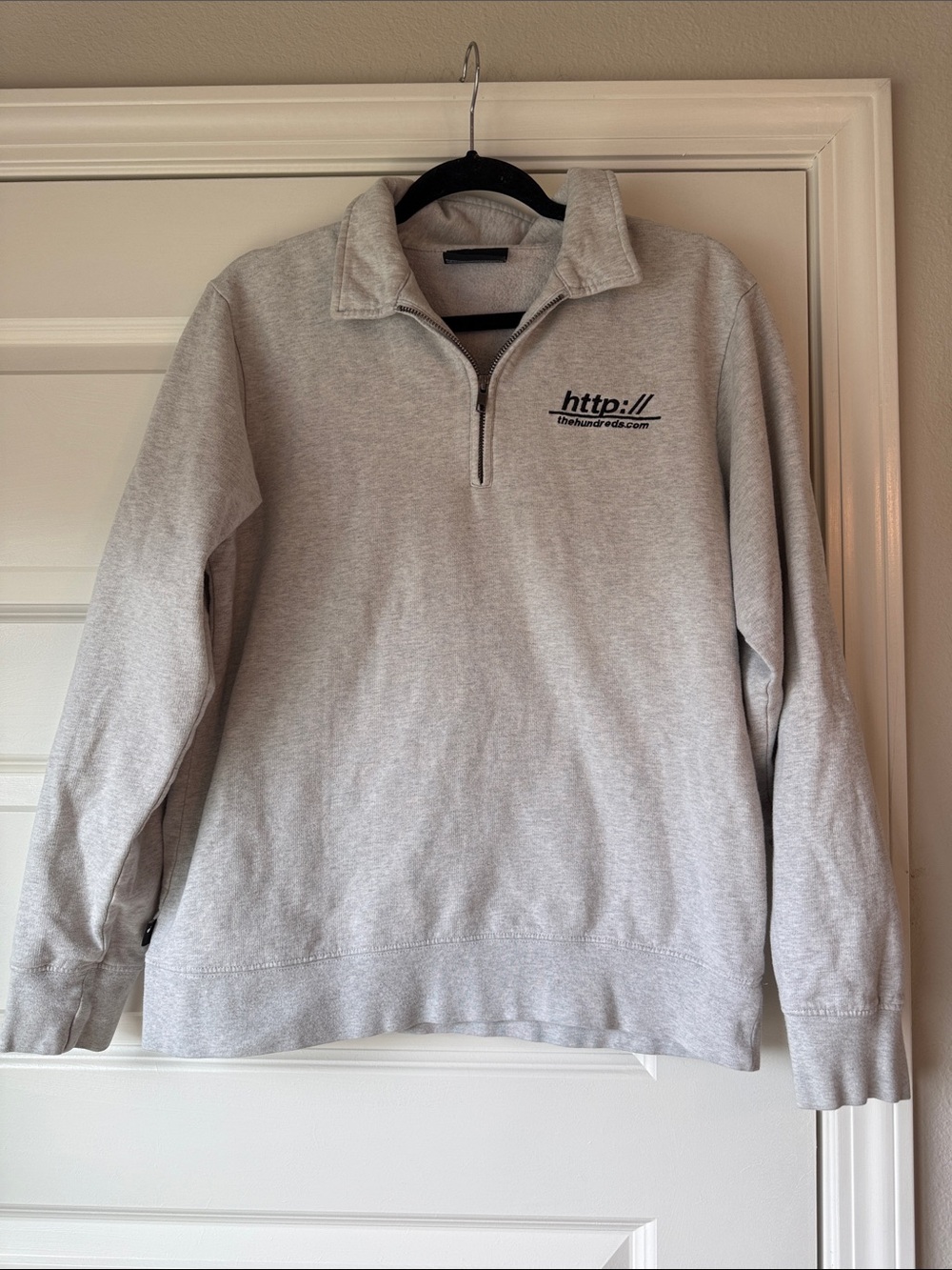 The Hundreds Light Gray Half-Zip Pullover Sweatshirt